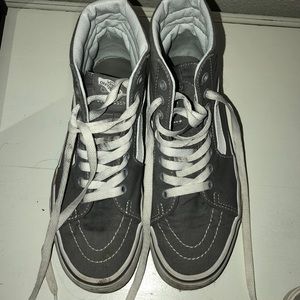 Grey high top vans